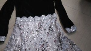 Elegant Black & Silver Party Dress