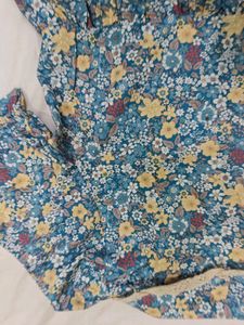 Floral Print Button-Up Mini Dress