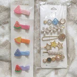 big & small hair clips