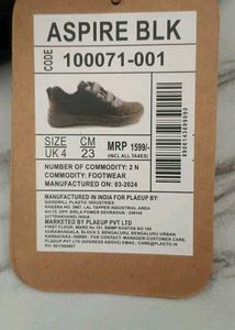 Plaeto Aspire Black Shoes