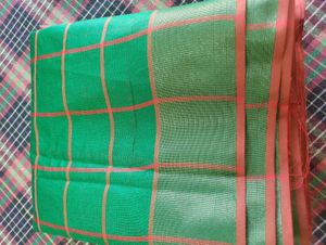 Green Checkered Saree