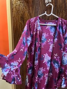 34 bust Floral Print shrug