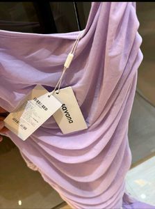 Lavender Ruched One-Shoulder Dress