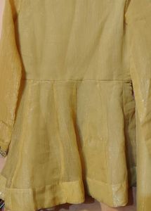 Yellow Kurta Set with Palazzo and Dupatta