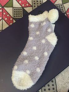 Imported Cozy Pompom Dot Socks from US