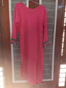 rayon pink kurti