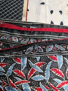 Vibrant Leaf Print Saree : Hook drape sare