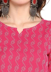 JANASYA Pink Kurta (without pants) | Size XS