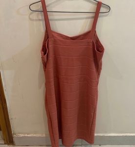 Coral Bandage Bodycon Dress