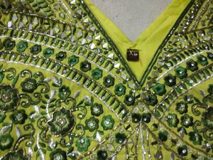 Embroidered Green Blouse and palzoo with sharg