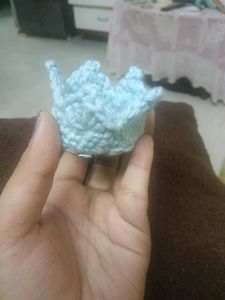 Handmade Crochet Crown Hair Clip