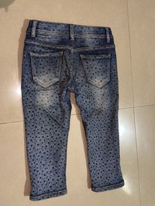 Cute Star Print Denim Jeans