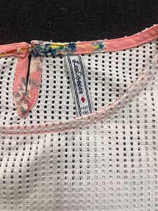 Lee Cooper White Crochet Mesh Top | Size 12