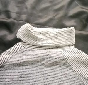 Cozy Gray Knit Turtleneck Sweater