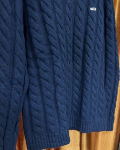 Tommy Hilfiger Navy Blue Cable Knit Sweater