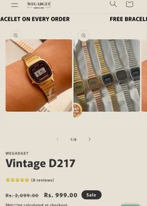 Casio dupe Vintage Gold Digital Watch