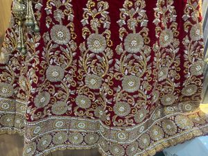 Embroidered Velvet Lehenga