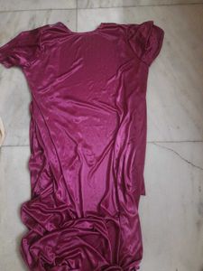 Piece Full Satin Nightgown and Shorts Set