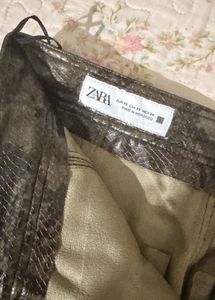 Zara Snake Print Mini Skirt