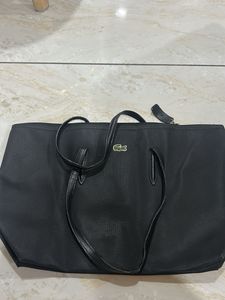 Black Lacoste Tote Bag