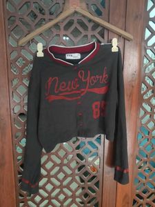 NY Baseball Style Crop Top