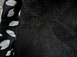 Stylish Black &amp; White Wool  Dress