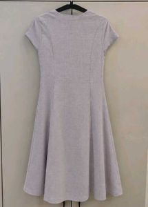 Light Purple Button-Up Midi Dress
