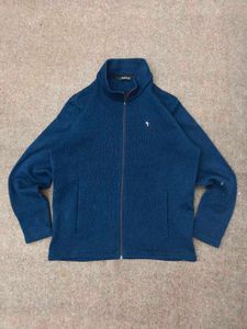 Men's Blue Fleece Zip-Up Jacket
