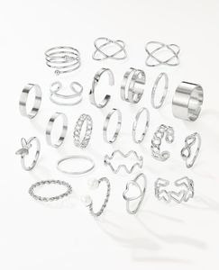 Silver Tone Ring Set
