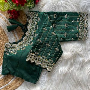 Stunning Teal Embroidered Blouse
