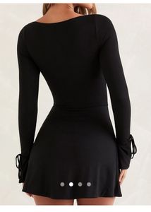 Savana Black Long Sleeve Mini Dress