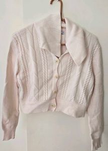 Chic Cable Knit Cropped Cardigan