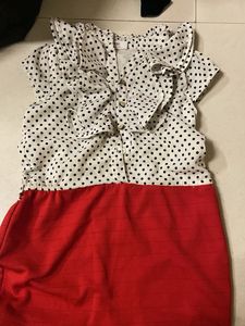Polka Dot & Red Dress
