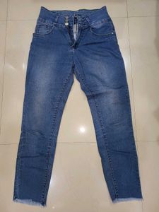 women's High Waisted Blue Denim Jeans