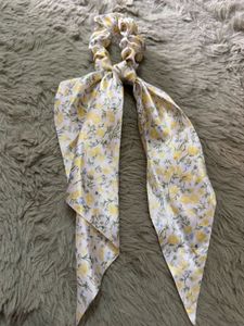 new floral hair scrunchie with bow