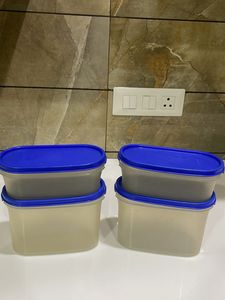 Set of 4 Clear Food Storage Containers