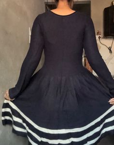Dark Blue Knit Dress