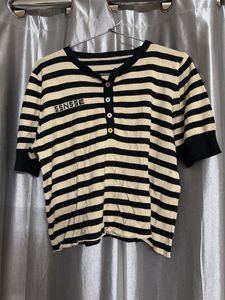 Striped Short Sleeve Top