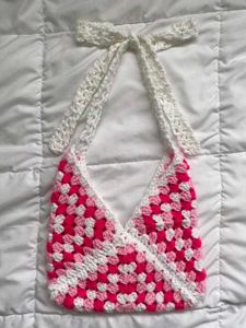 Handmade Crochet Granny Square Bag