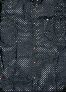 Classic Navy Polka Dot Button-Up Shirt