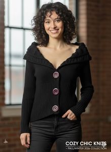 Chic Black Button-Down Cardigan