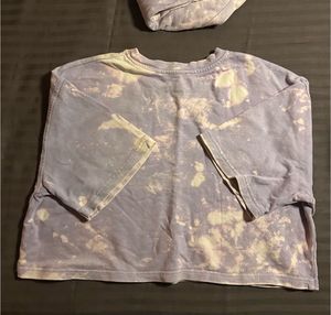 Zara purple tie-dye cropped t-shirt🫟