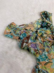 Boho Floral Print Top
