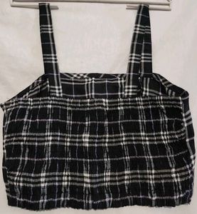 Plaid Crop Top and Pleated Skirt Set