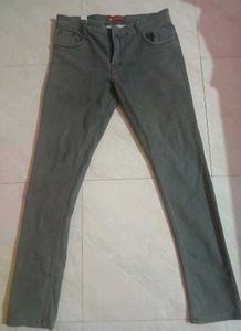Men's Slim Fit Grey Casual Pants