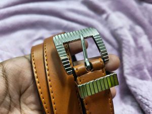 Light Brown Tan Leather Belt