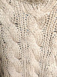 Brown Cable Knit Pullover