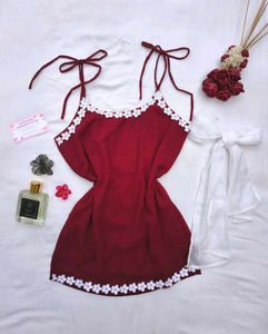 Spaghetti corset kurti with scarf 🍒