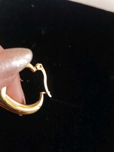 Elegant Gold Heart Hoop Earrings