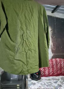 Embroidered Olive Green Kurta